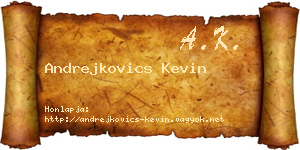 Andrejkovics Kevin névjegykártya
